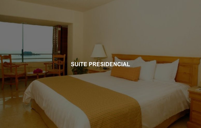 Hotel Emporio Ixtapa Habitación Suite Presidencial, 1 cama King Size en una recámara y 2 camas matrimoniales en la otra, así como una sala y comedor. Y qué decir de la terraza con vista al mar en Ixtapa Zihuatanejo
